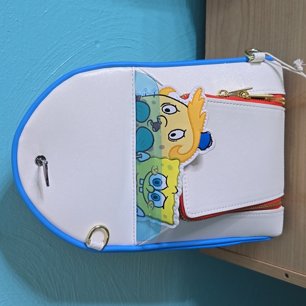 SpongeBob SquarePants Crossbody Bag - White, Blue, and Yellow - Picture 2 of 6